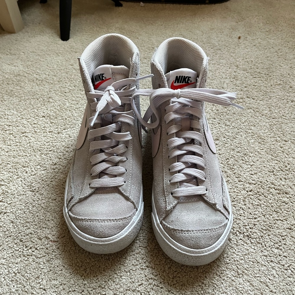 Purple nike suede blazers